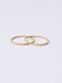 thumb Titanium With Gold Plated Simplistic  Twist Round Band Rings 0