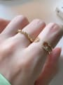 thumb 925 Sterling Silver With Gold Plated Fashion Geometric Free Size  Rings 1
