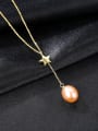 thumb Sterling silver freshwater pearl  star necklace 3
