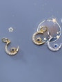 thumb 925 Sterling Silver With Cubic Zirconia  Personality Moon Charms 1