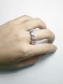 thumb Simple White Cubic Zirconias Copper Ring 1