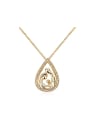 thumb 18K Gold Plated Creative Water Drop Shaped Necklace 0
