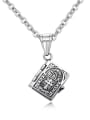 thumb Stainless Steel With Silver Plated Vintage Square Bible cross Necklaces 0