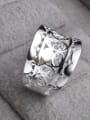 thumb Silver Plated Smooth Exaggerate Western Style Copper Ring 1