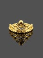 thumb Women Exquisite Crown Shaped 24K Gold Plated Ring 1