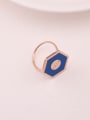 thumb Individual Titanium Blue Glue Geometric Ring 0
