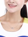 thumb 18K White Gold 925 Silver Swan Shaped Zircon Necklace 1