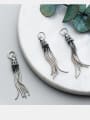 thumb 925 Sterling Silver With Antique Silver Plated Personality tassel Charms 2