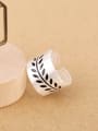 thumb Personalized Leaves Silver Opening Ring 3