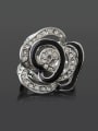 thumb Fashion Cubic Rhinestones-studded Flower Alloy Ring 1