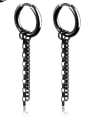 thumb Stainless Steel With Black Gun Plated Fashion Chain Earrings 0