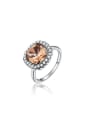 thumb Trendy Orange Austria Crystal Women Ring 0