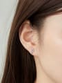 thumb Simple Tiny Water Wave 925 Sterling Silver Stud Earrings 1