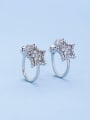 thumb Fashion Shiny Zirconias Star 925 Silver Clip Earrings 0