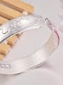 thumb Bohemia style 999 Silver Personalized Patterns-etched Opening Bangle 1