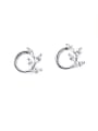 thumb Delicate Round Shaped Zircon Stud Earrings 0