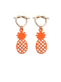 thumb Alloy With Rose Gold Plated Cute Friut Pineapple Stud Earrings 0