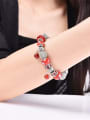 thumb Exquisite Red Glass Stone Beaded Bracelet 2