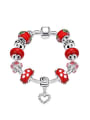 thumb Fashion Oblate Red Beads Bracelet 0