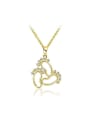 thumb Lovely Gold Plated Feet Shaped Rhinestones Necklace 0