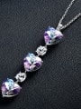 thumb Heart-shaped Purple Crystal Necklace 3