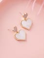 thumb Alloy With Gold Plated Simplistic Heart Drop Earrings 1