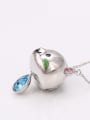 thumb Copper Alloy White Gold Plated Cartoon Bear Crystal Necklace 2