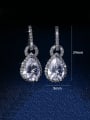 thumb Copper With Platinum Plated Simplistic Water Drop Drop Earrings 2