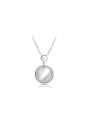 thumb Trendy Round Shaped Opal Women Necklace 0