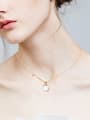 thumb Fashion 925 Silver Round Opal Artificial Pearl Necklace 1