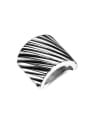 thumb High Quality Men Geometric Shaped Titanium Painting Ring 0