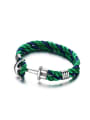 thumb Delicate Green Geometric Shaped Stainless Steel Band Bracelet 0