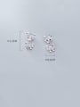 thumb 925 Sterling Silver With Platinum Plated Cute Bear Stud Earrings 3