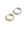 thumb 925 Sterling Silver With Gold Plated Simplistic Geometric Clip On Earrings 0