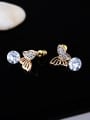 thumb Zinc Alloy With Gold Plated Fashion Butterfly Stud Earrings 2