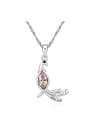 thumb Simple Marquise austrian Crystal Phoenix Pendant Alloy Necklace 0