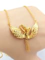 thumb Women Fresh 18K Gold Plated Double Swan Necklace 3