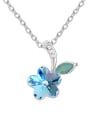 thumb Fashion Flowery austrian Crystals Pendant Alloy Necklace 4