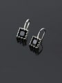thumb 925 Sterling Silver With Cubic Zirconia  Simplistic Geometric Hook Earrings 0
