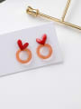thumb Alloy With Rose Gold Plated Cute Heart Round Stud Earrings 3