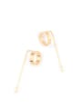thumb Titanium With Gold Plated Simplistic Hollow Geometric Drop Earrings 3