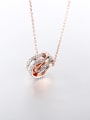 thumb Fashion Combined Rings Rhinestones Necklace 2