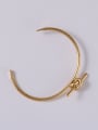 thumb Titanium With Gold Plated Personality Tie a knot  Free Size Bangles 3