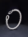 thumb Simple Twisted Opening 925 Sterling Silver Ring 0