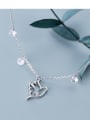 thumb 925 Sterling Silver With  Cubic Zirconia Simplistic Hollow pigeon Necklaces 1