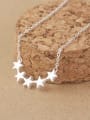 thumb Simple Five-pointed Stars Silver Necklace 1