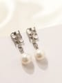 thumb Titanium With  Artificial Pearl Personality Monogrammed Drop Earrings 1