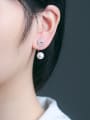 thumb Freshwater Pearl Zircon stud Earring 1