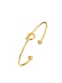 thumb Open Design Gold Plated Stainless Steel Bangle 0