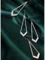 thumb 925 Sterling Silver With Silver Plated Simplistic Geometric Rhombus Hook Earrings 0